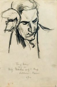 August Macke, <em>Porträt Franz Marc</em>, 1911.