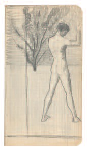 August Macke, <em>Männliche Rückenfigur</em>,1909.